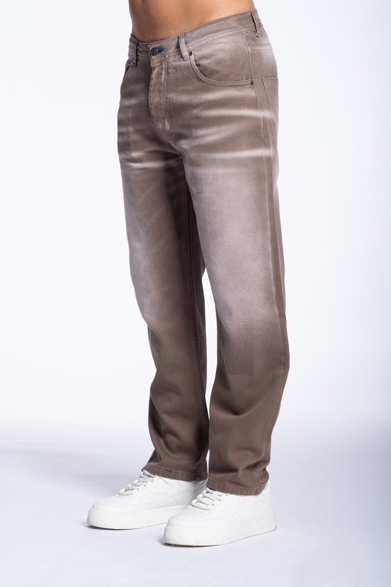 Jeans brown Basic sfumato