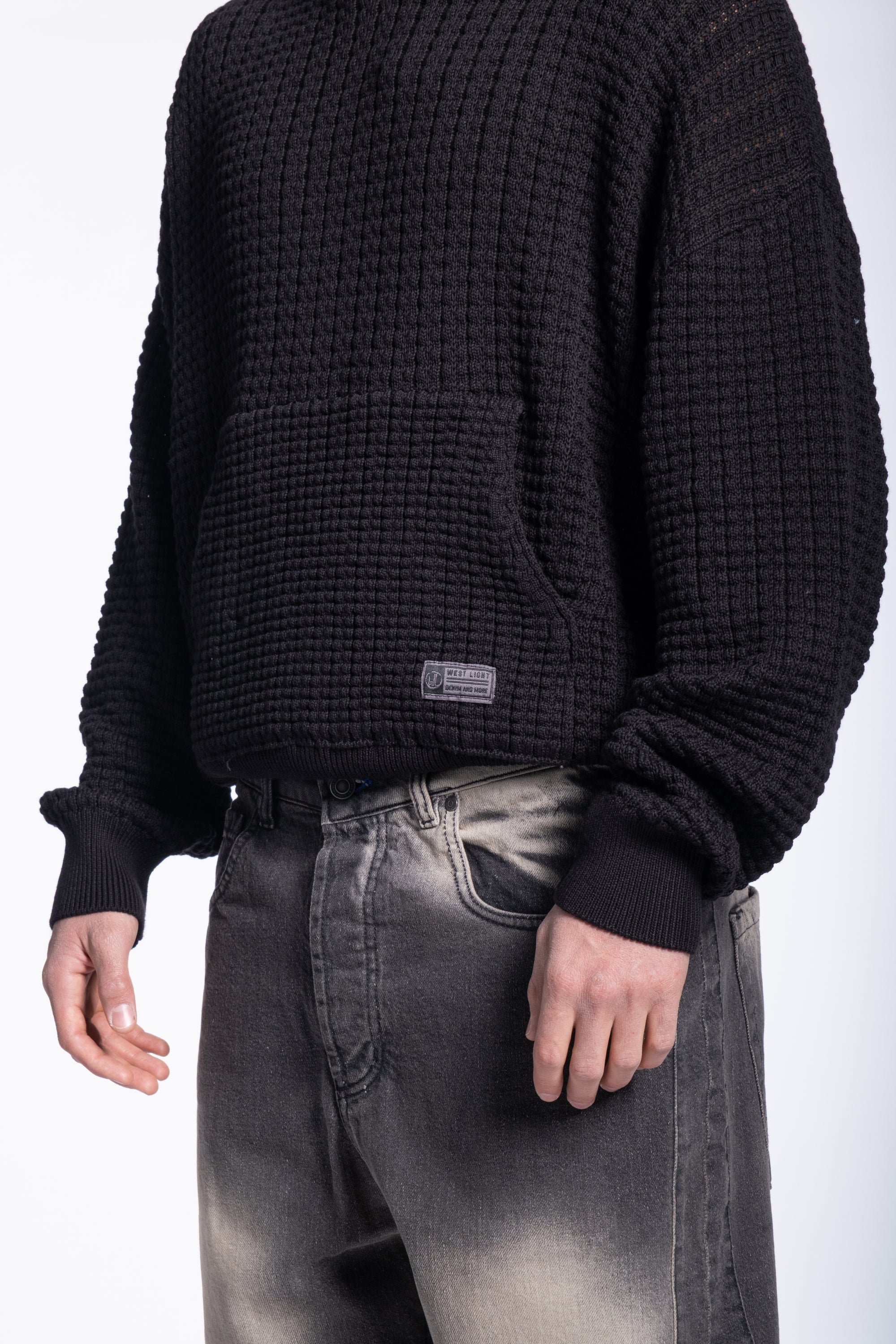 Felpa knit basic Black