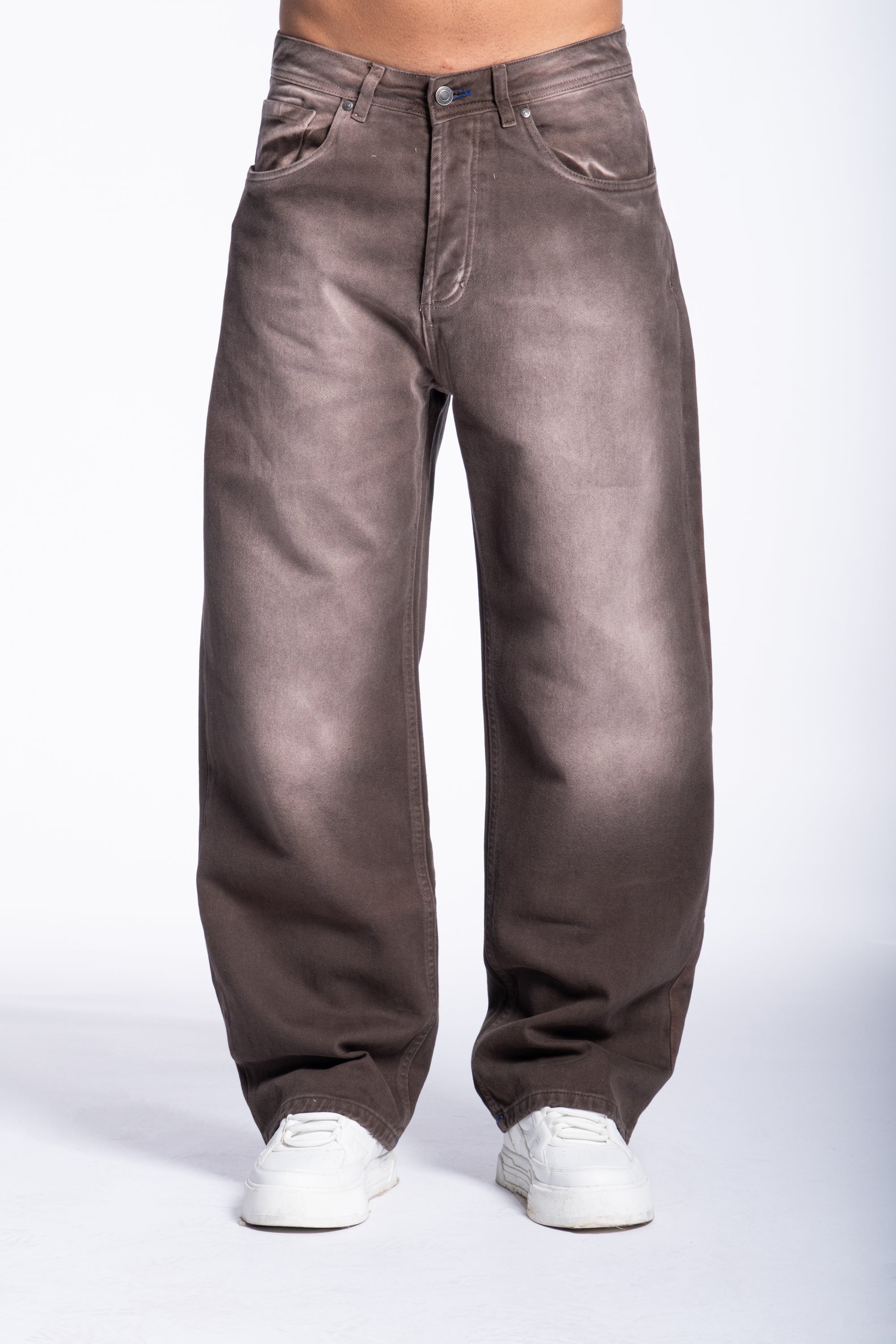 Jeans Balloon Sfumato Color Brown