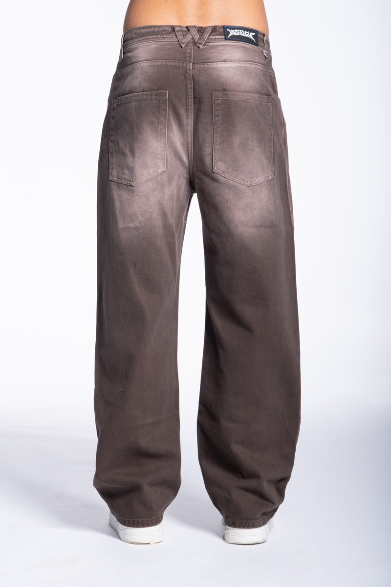 Jeans Balloon Sfumato Color Brown