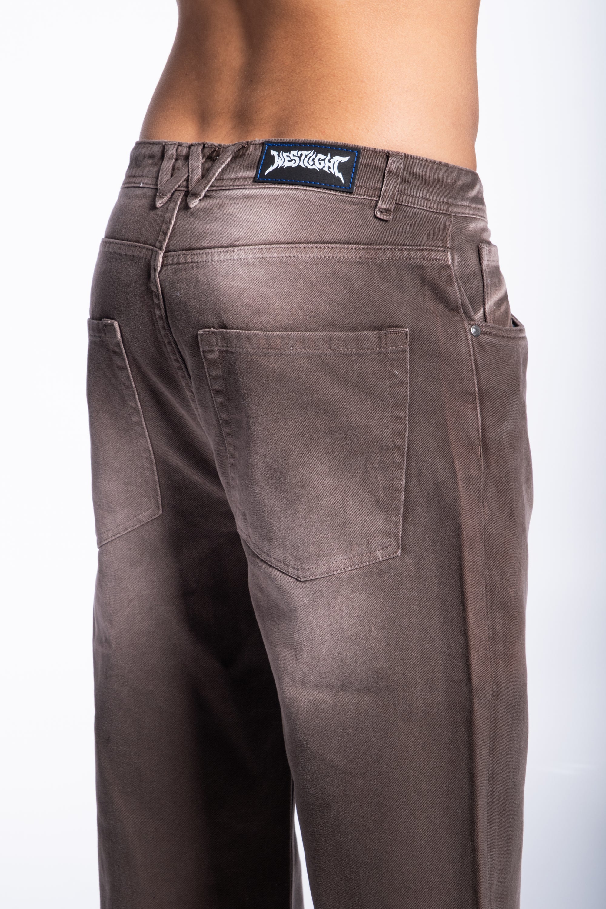 Jeans Balloon Sfumato Color Brown