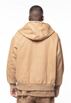 Bull washed full zip hoody jacket