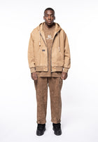 Bull washed full zip hoody jacket