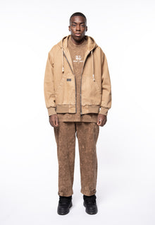 Bull washed full zip hoody jacket