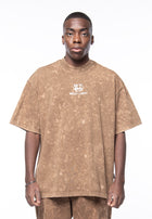 Boxy acid dyed mud logo t-shirt