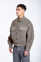 Padded corduroy jacket boxy mud