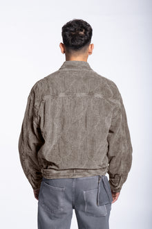 Padded corduroy jacket boxy mud