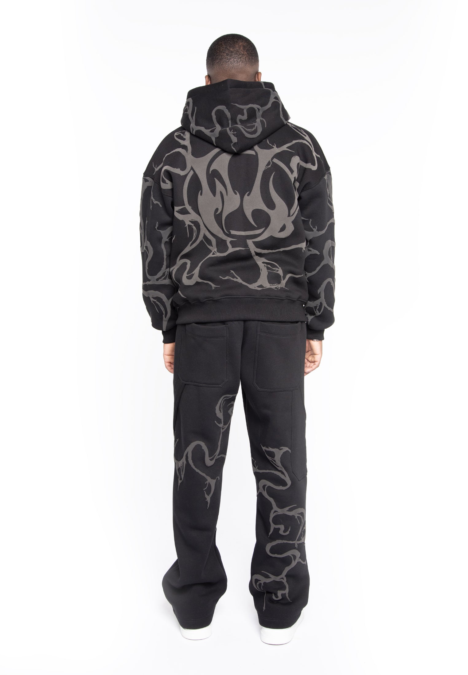Felpa oversize fancy logo gray