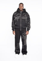 Jogger felpa oversize fancy logo gray