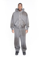 JOGGER FELPA WIDE GRAY & STRASS