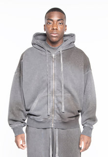 FELPA OVERSIZE GRAY & STRASS