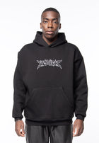 Felpa cappuccio oversize basic logo black