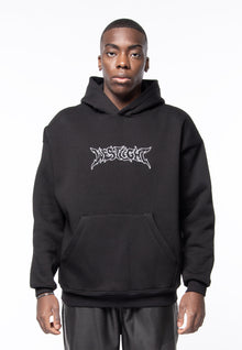 Felpa cappuccio oversize basic logo black