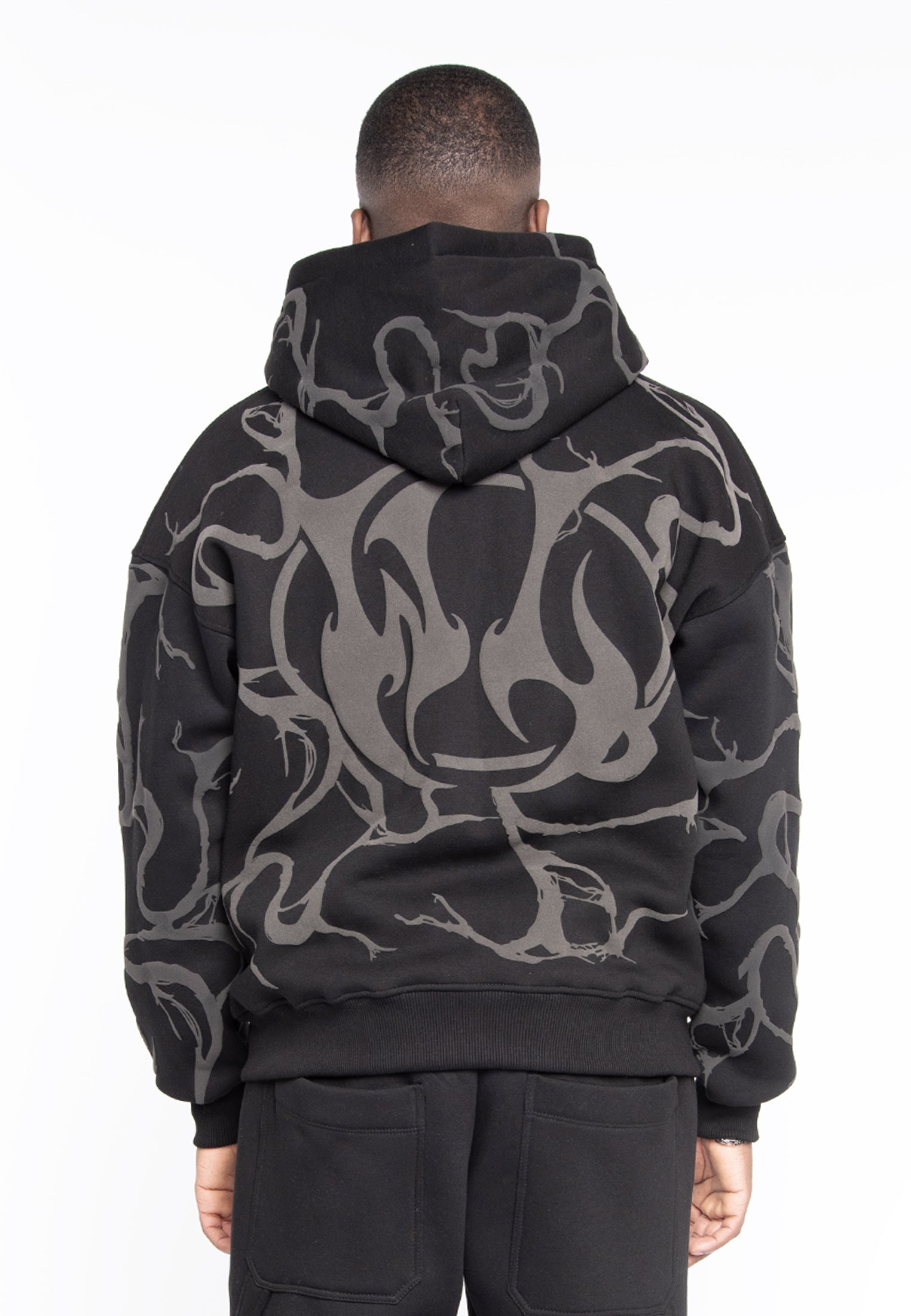 Felpa oversize fancy logo gray