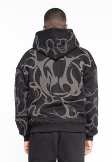 Felpa oversize fancy logo gray