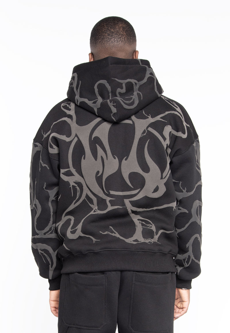 Felpa oversize fancy logo gray