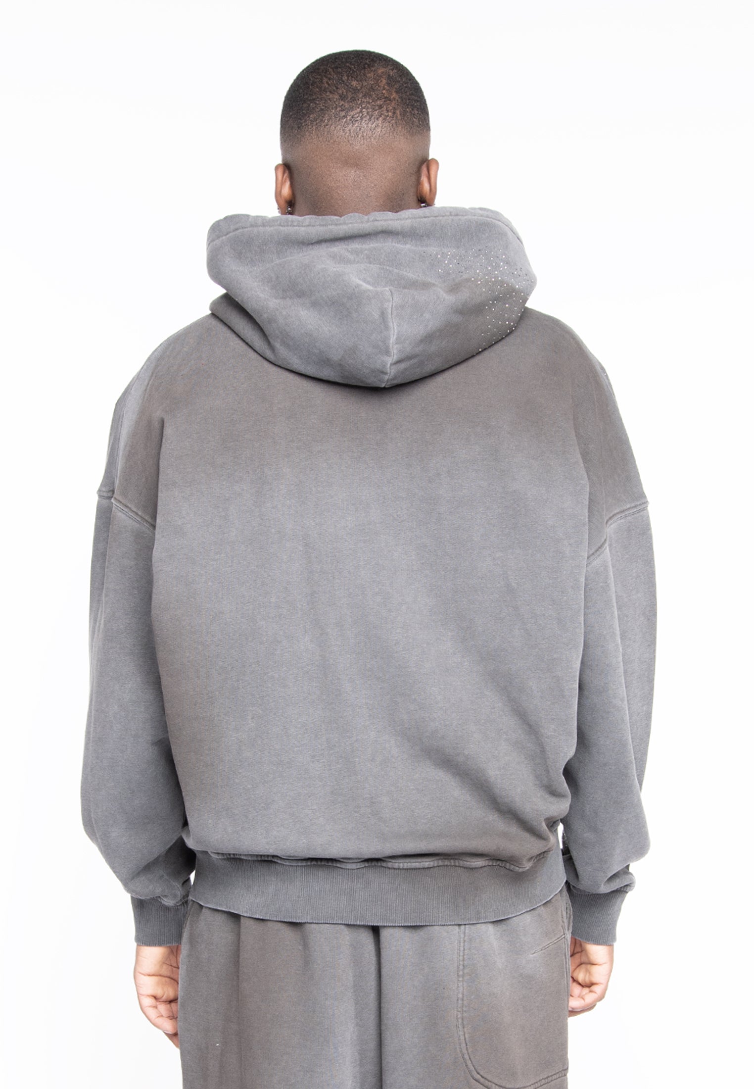 FELPA OVERSIZE GRAY & STRASS