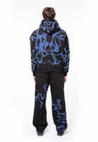Felpa oversize fancy logo blue