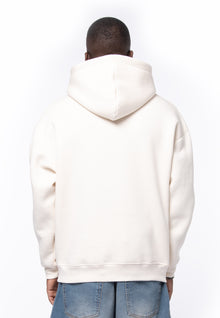 Felpa cappuccio oversize basic logo white