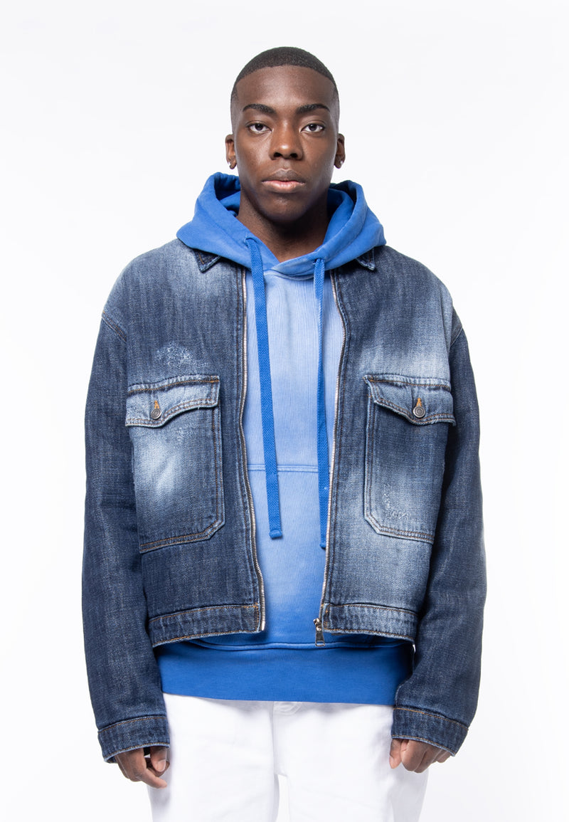 Denim jacket boxy tasconi mid wash