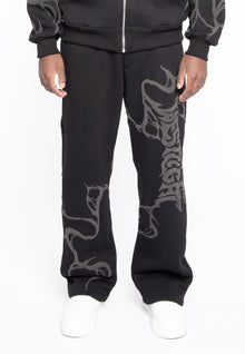 Jogger felpa oversize fancy logo gray