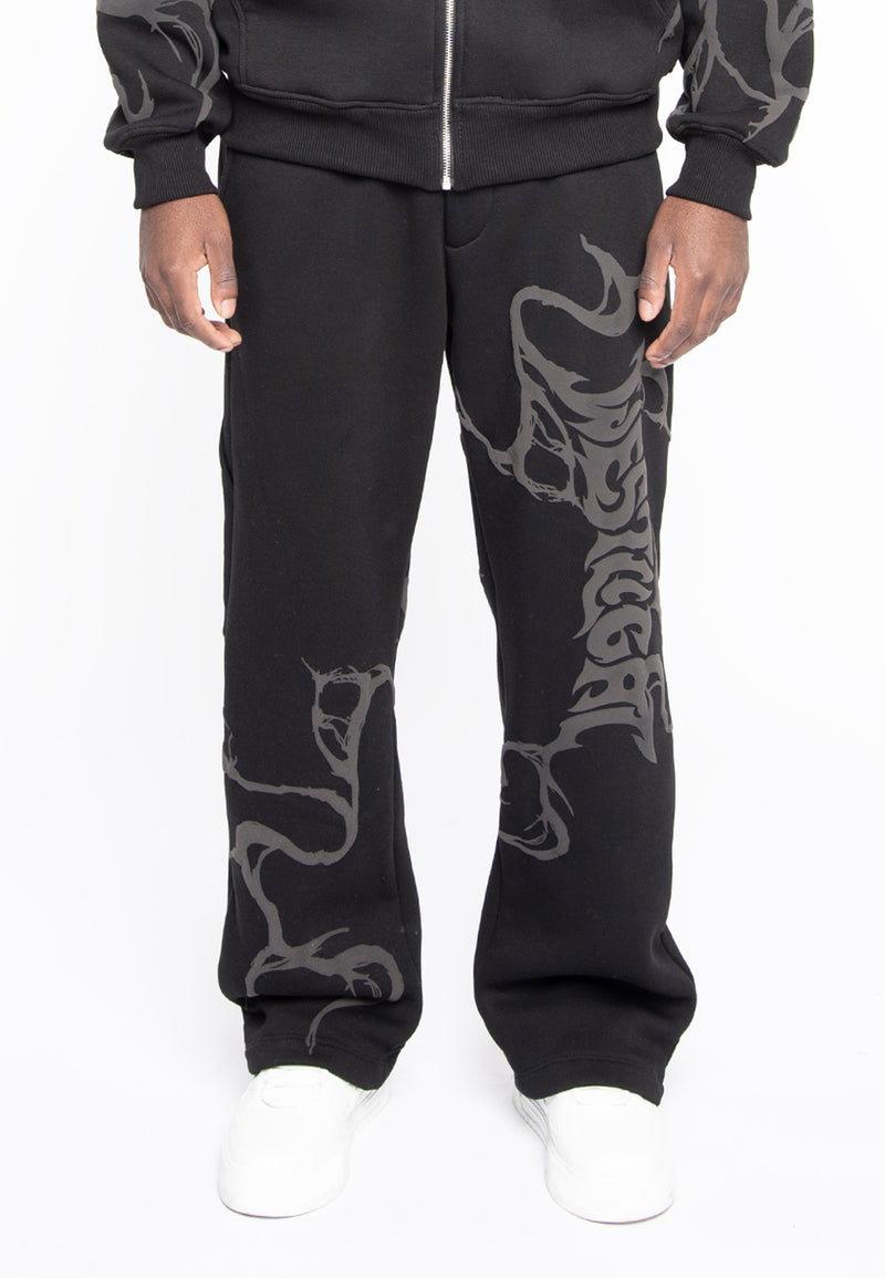 Jogger felpa oversize fancy logo gray