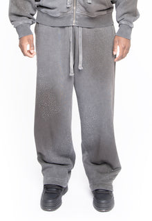 JOGGER FELPA WIDE GRAY & STRASS