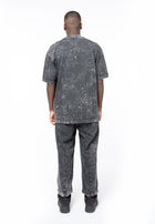 Acid dyed gray boxy logo t-shirt