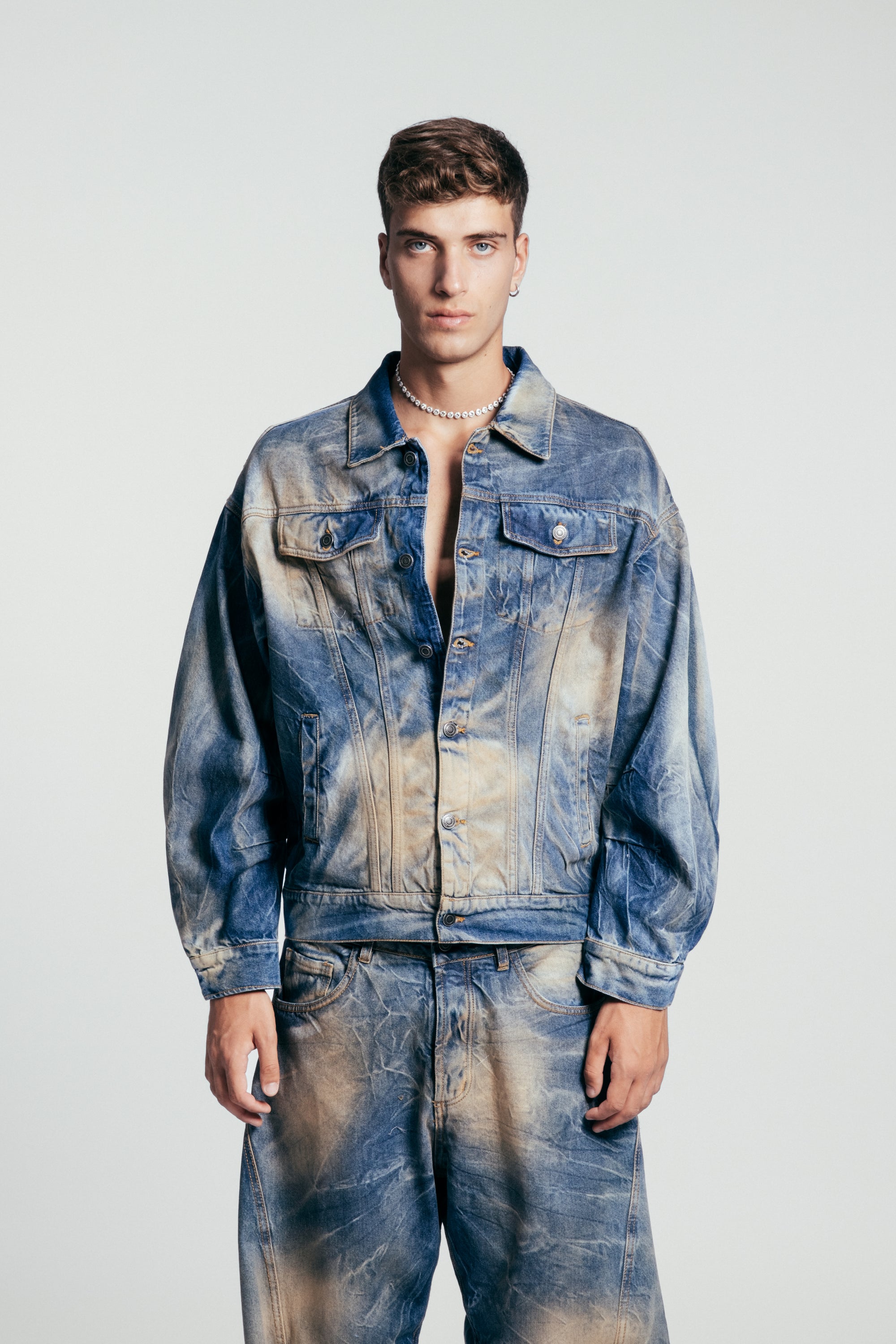 Rust Washed Denim Jacket