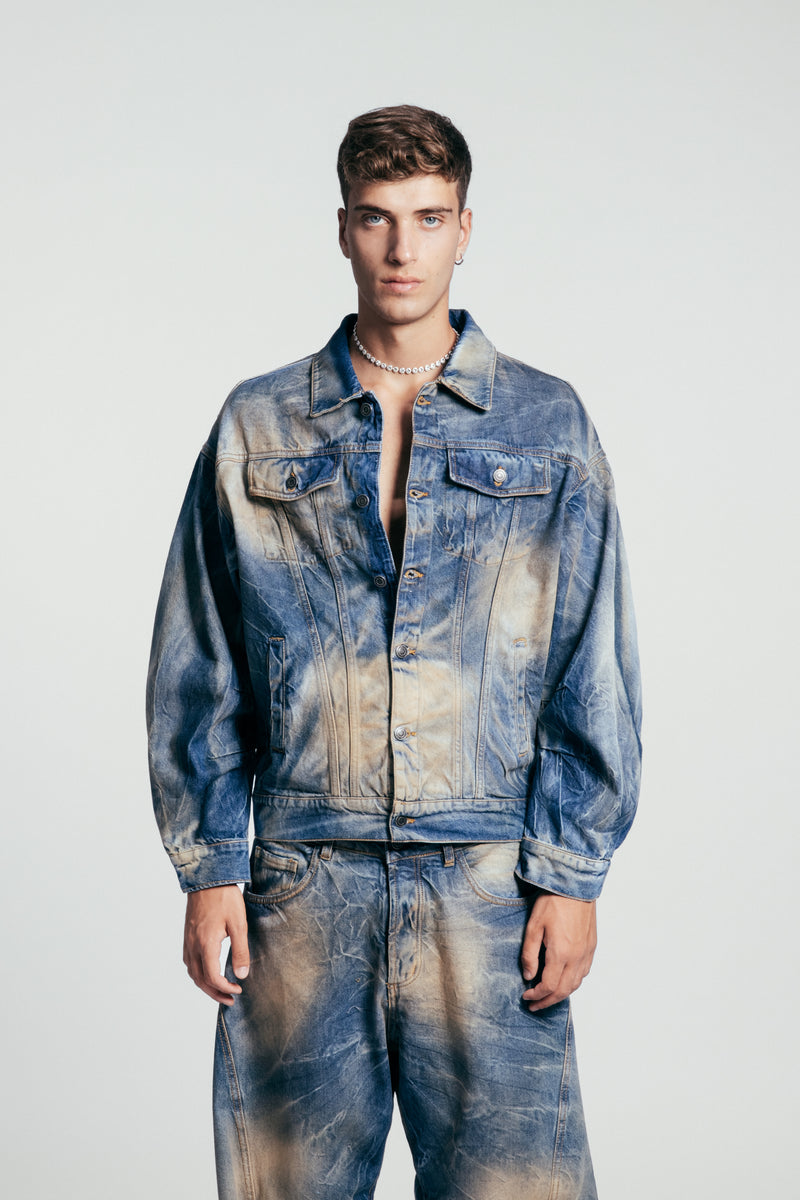 Rust Washed Denim Jacket