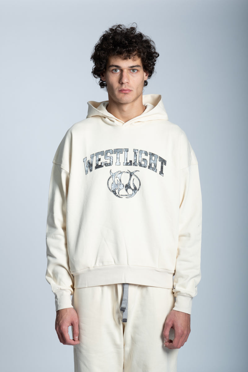 Felpa BASIC logo Bianca