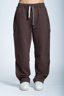 Tuta BASIC logo tasca marrone