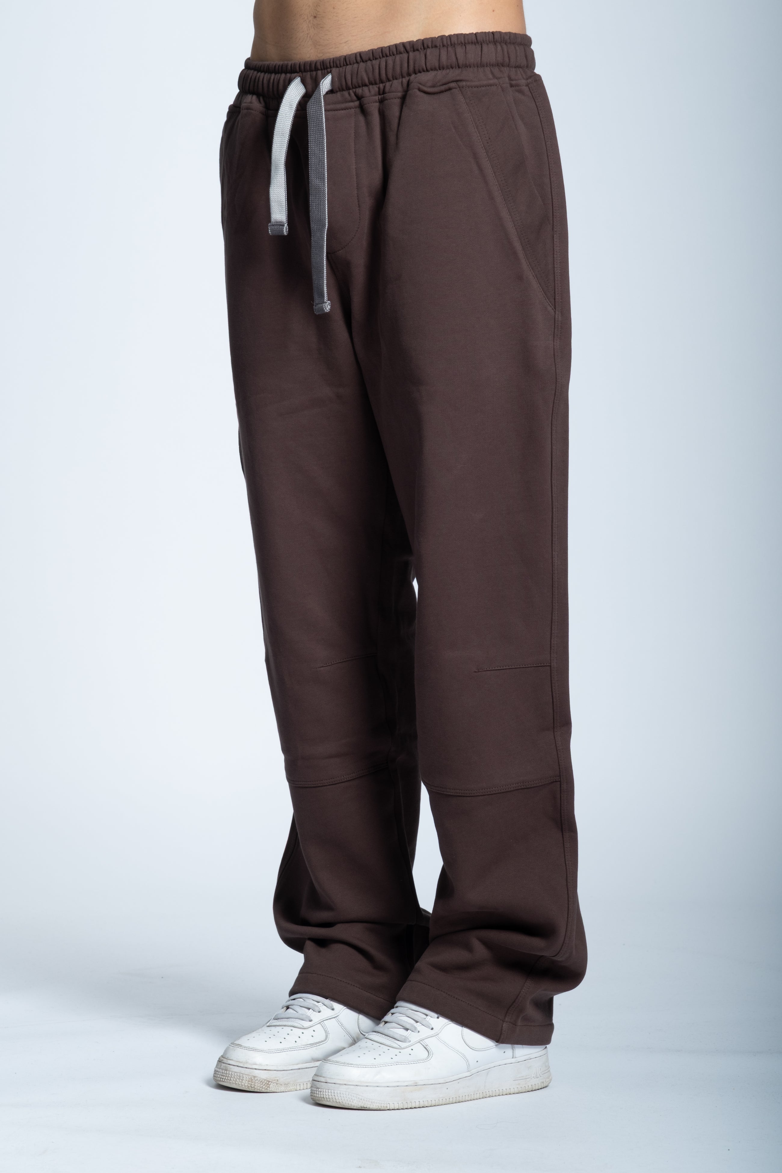 Tuta BASIC logo tasca marrone